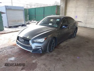 2020 Infiniti Q50 3.0t LUXE with VIN JN1EV7ARXLM254991, listed as a IAAI auction lot 41688390 with 55,873 mi miles. Bid and sale history available at carsss.com. Image 19.