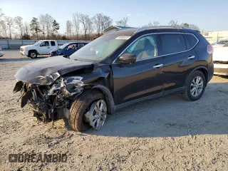2016 Nissan Rogue SV with VIN KNMAT2MT5GP599863, listed as a Copart auction lot 46868005 with 91,644 mi miles and Salvage Title. Bid and sale history available at carsss.com. Image 1.