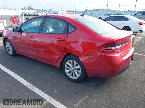 2014 Dodge Dart SXT with VIN 1C3CDFBB8ED851812, listed as a IAAI auction lot 41736482 with 92,116 mi miles. Bid and sale history available at carsss.com. Image 3.