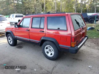1996 Jeep Cherokee Sport with VIN 1J4FJ68S8TL285995, listed as a Copart auction lot 73333574 with 187,429 mi miles and Salvage Title. Bid and sale history available at carsss.com. Image 2.
