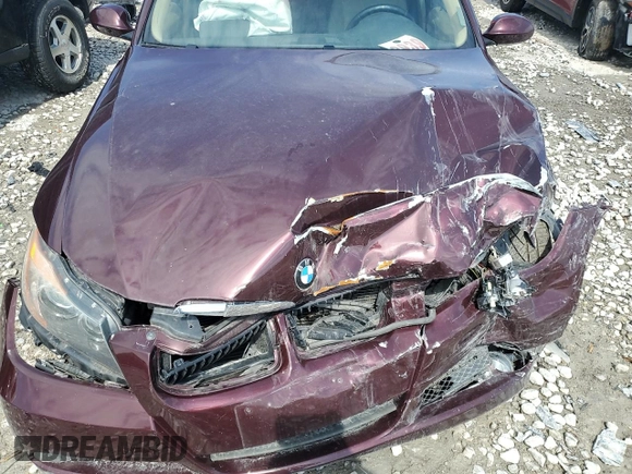 2007 BMW 3 Series 328i with VIN WBAVA37527NL15737, listed as a Copart auction lot 52809515 with Not provided miles and Salvage title. Bid and sale history available at DreamBid. Image 12.