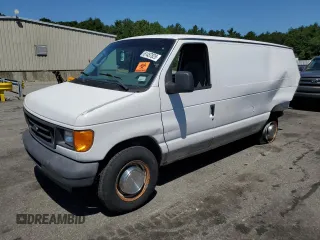 2005 Ford Econoline Cargo with VIN 1FTNE24L65HA71591, listed as a Copart auction lot 61457825 with 114,932 mi miles and Salvage title. Bid and sale history available at DreamBid. Image 1.