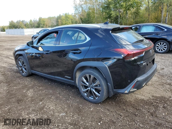 2020 Lexus UX 250h F Sport with VIN JTHR9JBHXL2030961, listed as a Copart auction lot 75647794 with 37,711 mi miles and Clean title. Bid and sale history available at DreamBid. Image 2.