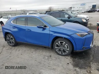 2025 Lexus UX with VIN JTHUCJDH7S2004454, listed as a Copart auction lot 84698594 with 9,684 mi miles and Salvage Title. Bid and sale history available at carsss.com. Image 4.