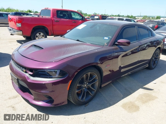 2020 Dodge Charger Scat Pack Widebody z VIN 2C3CDXGJ8LH190207, wystawiony jako IAAI lot #42003361 z przebiegiem 9 945 mil mil oraz . Historia ofert i sprzedaży dostępna na DreamBid. Obrazek 2.