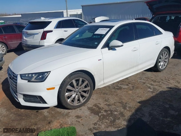 2018 Audi A4 Premium with VIN WAUKMAF40JA224004, listed as a IAAI auction lot 41385902 with 66,773 mi miles. Bid and sale history available at carsss.com. Image 2.