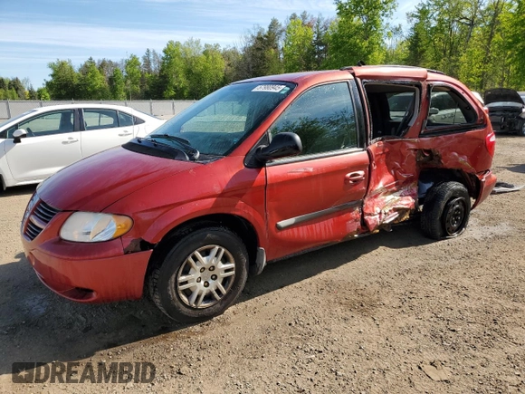 2007 Dodge Caravan SE z VIN 1D4GP25R87B132969, wystawiony jako Copart lot #57980945 z przebiegiem 156 506 mil mil oraz Szkoda całkowita • Salvage title. Historia ofert i sprzedaży dostępna na DreamBid. Obrazek 1.