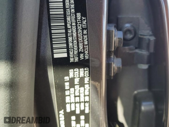 2017 Maserati Levante with VIN ZN661XUS3HX217488, listed as a Copart auction lot 54862585 with 66,801 mi miles and Clean Title. Bid and sale history available at carsss.com. Image 13.