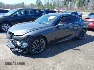 2021 Lexus IS 350 F Sport with VIN JTHGZ1E2XM5022762, listed as a IAAI auction lot 41974884 with 41,381 mi miles and . Bid and sale history available at DreamBid. Image 2.