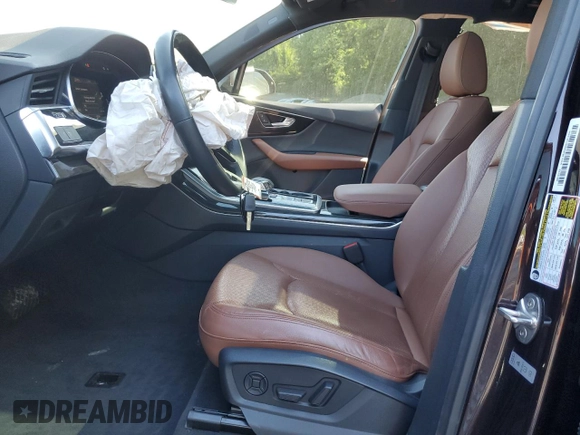 2021 Audi Q7 Premium Plus with VIN WA1LJAF73MD015377, listed as a Copart auction lot 57135695 with 58,432 mi miles and Salvage title. Bid and sale history available at DreamBid. Image 7.