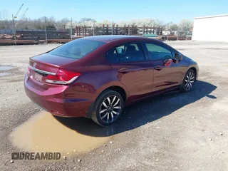 2015 Honda Civic Sedan EX-L with VIN 19XFB2F93FE006980, listed as a IAAI auction lot 41780229 with 216,884 mi miles. Bid and sale history available at carsss.com. Image 4.