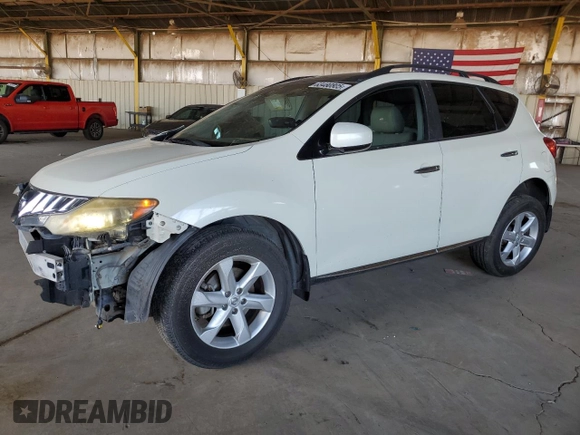 2009 Nissan Murano SL z VIN JN8AZ18U89W023807, wystawiony jako Copart lot #63480805 z przebiegiem 125 394 mil mil oraz Szkoda całkowita • Salvage title. Historia ofert i sprzedaży dostępna na DreamBid. Obrazek 1.