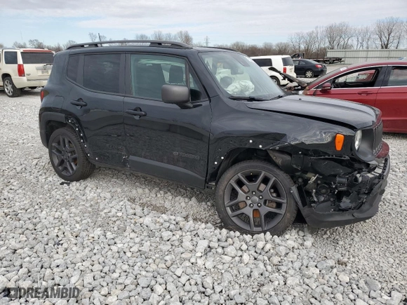 2021 Jeep Renegade 80th Anniversary with VIN ZACNJDBB0MPM33663, listed as a Copart auction lot 47292215 with 0 mi miles and Salvage Title. Bid and sale history available at carsss.com. Image 4.