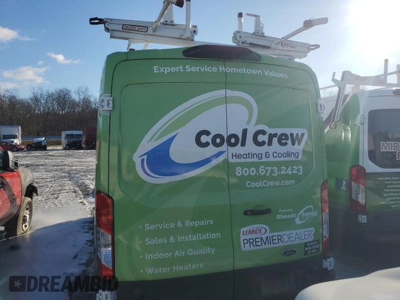 2019 Ford Transit with VIN 1FTYR2CM5KKA30072, listed as a Copart auction lot 45004785 with 62,315 mi miles and Salvage Title. Bid and sale history available at carsss.com. Image 6.