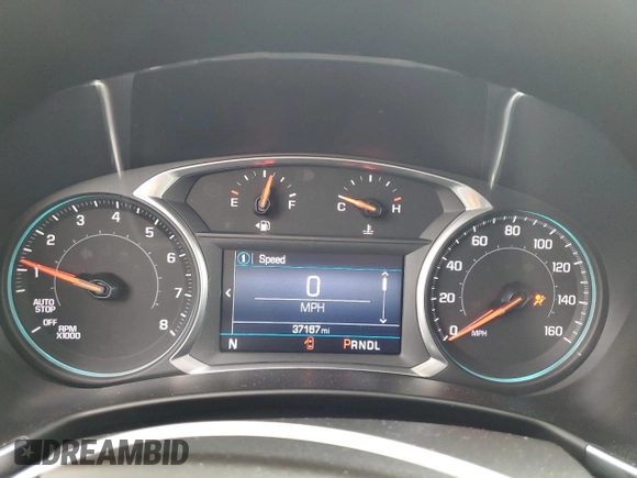 2021 Chevrolet Equinox LT with VIN 3GNAXKEV3ML395615, listed as a Copart auction lot 53641215 with 37,167 mi miles and Salvage title. Bid and sale history available at DreamBid. Image 9.