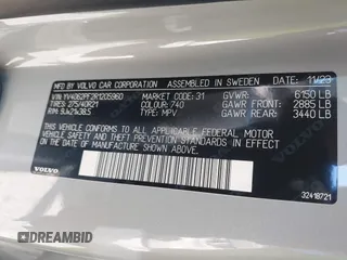 2024 Volvo XC90 Ultimate Bright Theme с VIN YV4062PF2R1205960, выставлен на аукционе IAAI как лот 41769638 с пробегом 33 248 миль миль и . История ставок и продаж доступна на DreamBid. Изображение 9.