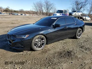 2024 Acura TLX w/A-Spec Package with VIN 19UUB6F59RA001416, listed as a Copart auction lot 86802094 with 7,032 mi miles and Salvage Title. Bid and sale history available at carsss.com. Image 1.