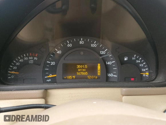2003 Mercedes-Benz C 240 z VIN WDBRF81J03F374264, wystawiony jako Copart lot #51058085 z przebiegiem 167 865 mil mil oraz Czysty tytuł • Clean title. Historia ofert i sprzedaży dostępna na DreamBid. Obrazek 9.