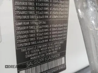 2016 Land Rover Range Rover HSE с VIN SALGS2PF1GA294939, выставлен на аукционе Copart как лот 58174885 с пробегом 88 228 миль миль и Чистый • Clean title. История ставок и продаж доступна на DreamBid. Изображение 13.