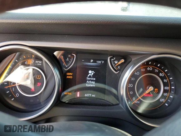 2023 Jeep Wrangler Sport with VIN 1C4HJXAG3PW672856, listed as a Copart auction lot 70444274 with 6,077 mi miles and Salvage title. Bid and sale history available at DreamBid. Image 9.