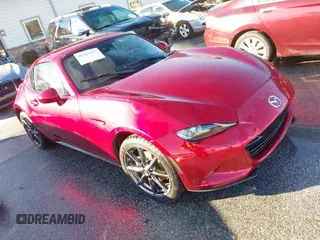 2019 Mazda MX-5 Miata RF Grand Touring with VIN JM1NDAM73K0307981, listed as a IAAI auction lot 41263537 with 51,854 mi miles. Bid and sale history available at carsss.com. Image 1.
