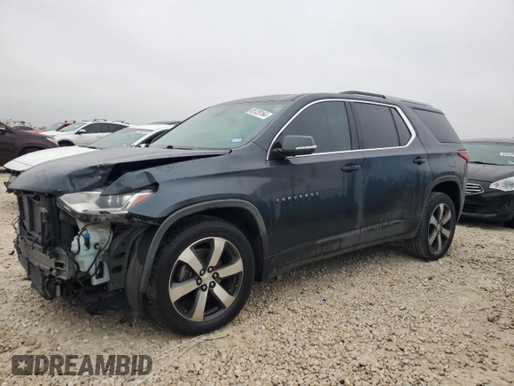 2018 Chevrolet Traverse LT z VIN 1GNERHKW1JJ113924, wystawiony jako Copart lot #85128164 z przebiegiem 103 485 mil mil oraz Szkoda całkowita • Salvage title. Historia ofert i sprzedaży dostępna na DreamBid. Obrazek 1.