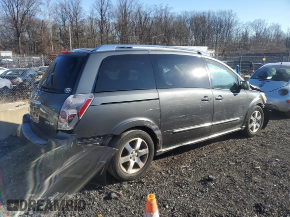 2008 Nissan Quest with VIN 5N1BV28U08N116662, listed as a Copart auction lot 84849304 with 0 mi miles and Salvage Title. Bid and sale history available at carsss.com. Image 3.