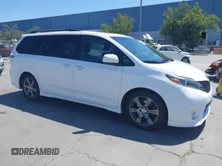 2017 Toyota Sienna SE with VIN 5TDXZ3DC3HS840664, listed as a IAAI auction lot 42555989 with 109,162 mi miles and . Bid and sale history available at DreamBid. Image 1.