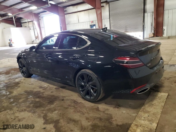 2022 Genesis G70 3.3T with VIN KMTG54TE5NU100899, listed as a Copart auction lot 47631595 with 33,269 mi miles and Clean Title. Bid and sale history available at carsss.com. Image 2.