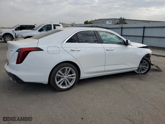 2023 Cadillac CT4 Luxury with VIN 1G6DJ5RKXP0141624, listed as a Copart auction lot 69155614 with 16,073 mi miles and Salvage Title. Bid and sale history available at carsss.com. Image 3.