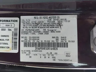 2013 Ford Fusion SE with VIN 3FA6P0HR5DR164820, listed as a IAAI auction lot 41935469 with 179,000 mi miles. Bid and sale history available at carsss.com. Image 9.