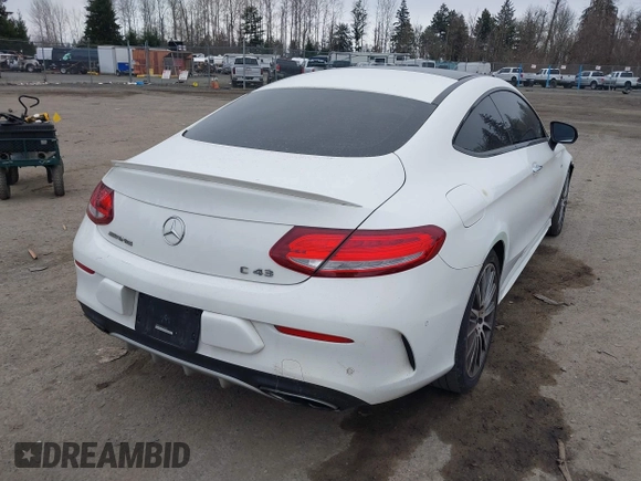 2017 Mercedes-Benz C 43 AMG with VIN WDDWJ6EB5HF489885, listed as a IAAI auction lot 41622994 with 77,547 mi miles and . Bid and sale history available at carsss.com. Image 4.