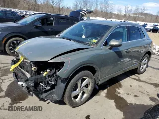 2020 Audi Q3 Premium with VIN WA1AECF33L1016503, listed as a Copart auction lot 44821173 with 34,078 mi miles. Bid and sale history available at carsss.com. Image 1.