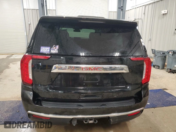 2023 GMC Yukon XL SLT with VIN 1GKS2GKD1PR259778, listed as a Copart auction lot 49432325 with 26,049 mi miles and Salvage Title. Bid and sale history available at DreamBid. Image 6.