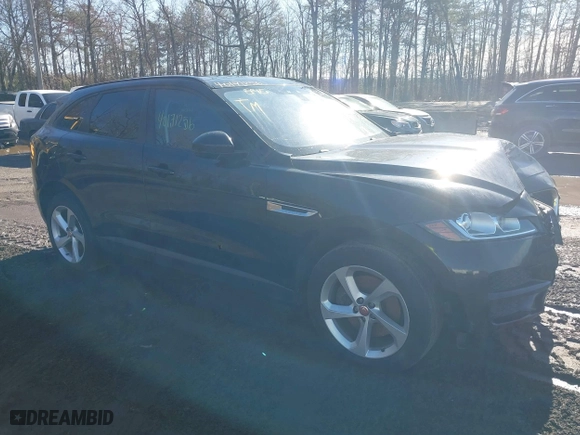 2018 Jaguar F-PACE 30t Premium with VIN SADCJ2GX3JA202274, listed as a IAAI auction lot 40171256 with 1 mi miles. Bid and sale history available at carsss.com. Image 1.