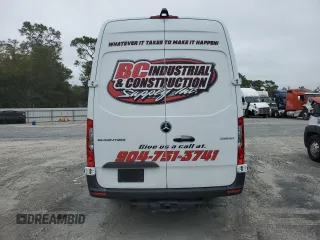 2023 Mercedes-Benz Sprinter Cargo with VIN W1Y4NCHYXPT145632, listed as a Copart auction lot 85204214 with 21,838 mi miles and Salvage Title. Bid and sale history available at carsss.com. Image 6.