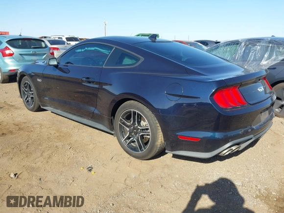 2021 Ford Mustang GT with VIN 1FA6P8CF2M5149397, listed as a IAAI auction lot 41764076 with 22,996 mi miles. Bid and sale history available at carsss.com. Image 3.