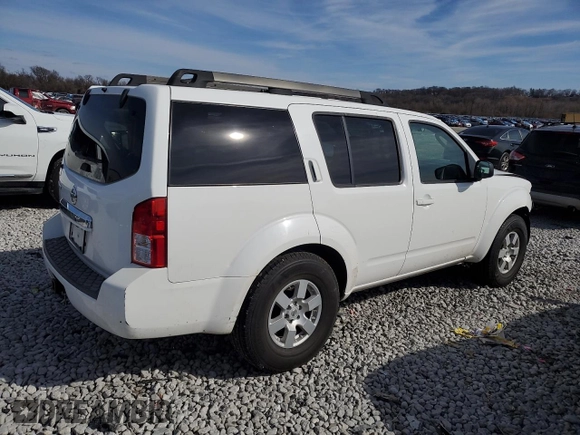 2008 Nissan Pathfinder SE with VIN 5N1AR18U58C616242, listed as a Copart auction lot 43702815 with 206,695 mi miles and Salvage Title. Bid and sale history available at carsss.com. Image 3.