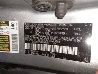 2016 Toyota Sienna LE with VIN 5TDJK3DC4GS133694, listed as a IAAI auction lot 41171171 with 99,680 mi miles. Bid and sale history available at carsss.com. Image 9.