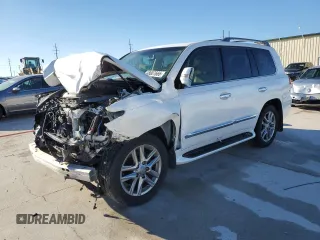 2015 Lexus LX 570 with VIN JTJHY7AX7F4167891, listed as a Copart auction lot 48007665 with Not Provided miles and Salvage Title. Bid and sale history available at DreamBid. Image 1.