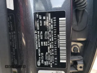 2019 Kia Optima LX with VIN 5XXGT4L31KG279088, listed as a Copart auction lot 50172065 with 100,353 mi miles and Salvage Title. Bid and sale history available at carsss.com. Image 12.