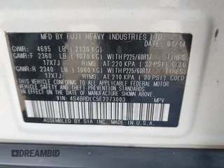 2014 Subaru Outback Limited with VIN 4S4BRDLC5E2273003, listed as a IAAI auction lot 42493357 with 179,917 mi miles and . Bid and sale history available at DreamBid. Image 9.