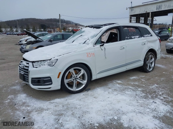 2019 Audi Q7 Prestige with VIN WA1VAAF74KD008394, listed as a IAAI auction lot 41610076 with 43,511 mi miles. Bid and sale history available at carsss.com. Image 18.