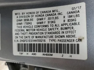 2017 Honda Civic Sedan Si with VIN 2HGFC1E51HH705216, listed as a Copart auction lot 77645594 with 77,086 mi miles and Salvage Title. Bid and sale history available at carsss.com. Image 12.