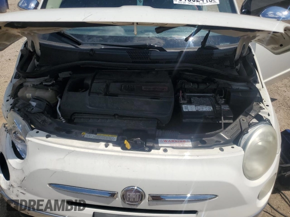 2012 FIAT 500 Lounge with VIN 3C3CFFER7CT109539, listed as a Copart auction lot 61502415 with 105,832 mi miles and Salvage title. Bid and sale history available at DreamBid. Image 11.