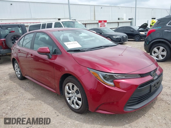 2025 Toyota Corolla LE with VIN 5YFB4MDE6SP256565, listed as a IAAI auction lot 42131314 with 4,091 mi miles. Bid and sale history available at carsss.com. Image 1.