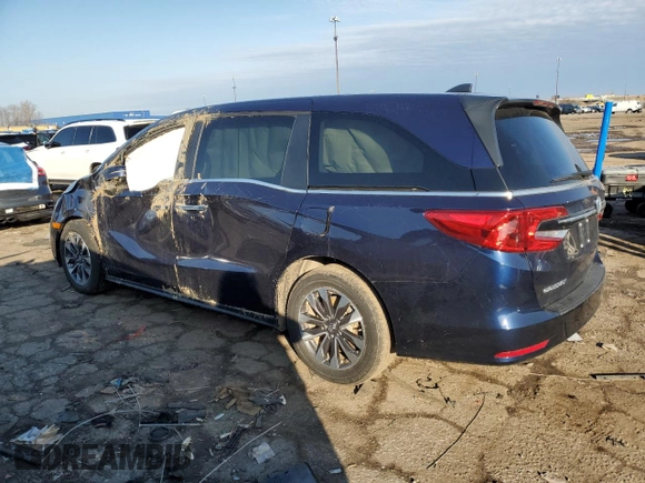 2024 Honda Odyssey EX-L with VIN 5FNRL6H69RB066846, listed as a Copart auction lot 52142105 with 9,117 mi miles and Salvage Title. Bid and sale history available at DreamBid. Image 2.