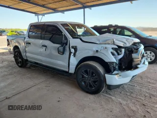 2021 Ford F-150 XL with VIN 1FTEW1C83MKD01786, listed as a Copart auction lot 60635105 with 93,861 mi miles and Salvage title. Bid and sale history available at DreamBid. Image 4.