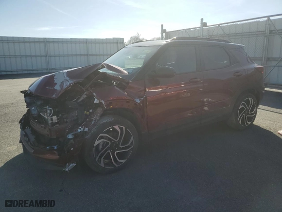 2024 Chevrolet TrailBlazer RS with VIN KL79MTSL2RB122393, listed as a Copart auction lot 49039895 with 0 mi miles and Salvage Title. Bid and sale history available at carsss.com. Image 1.