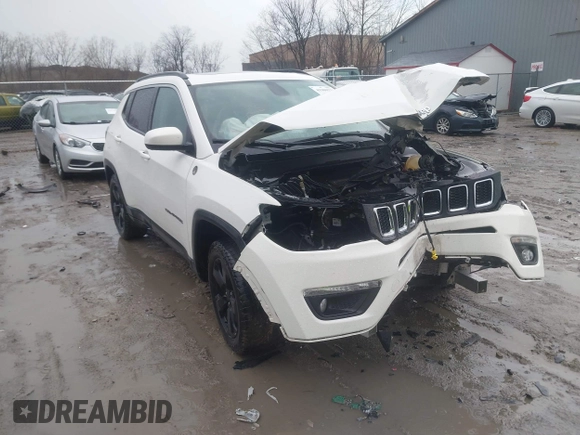 2019 Jeep Compass Latitude with VIN 3C4NJCBB4KT778018, listed as a IAAI auction lot 41900231 with 102,651 mi miles and . Bid and sale history available at carsss.com. Image 1.
